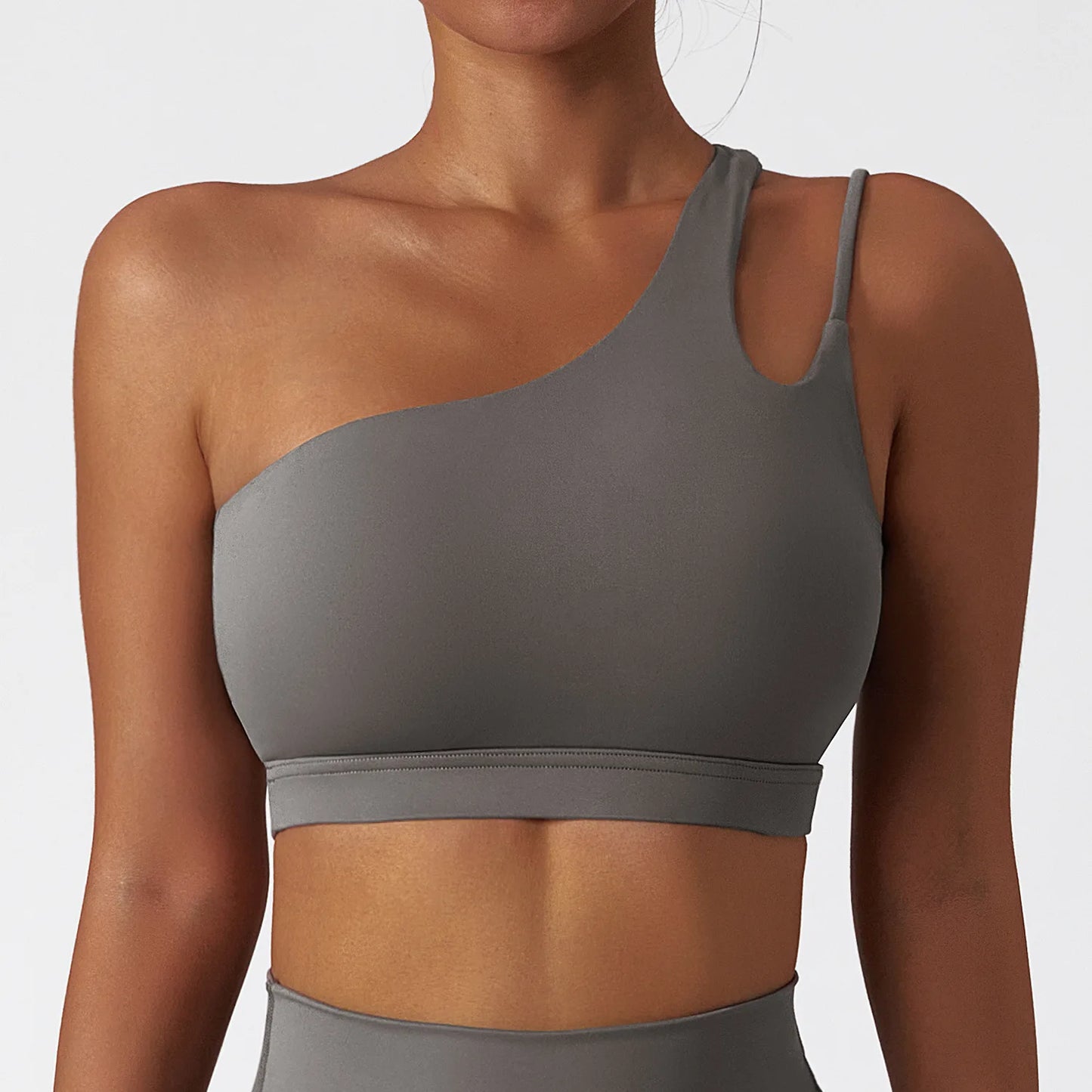 Women's Stretch Single-Strap Sports Bra – Yoga & Gym