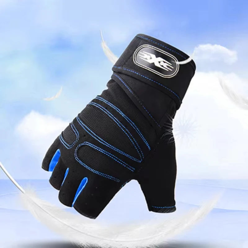 Guantes de gimnasio para hombres y mujeres, para fitness, levantamiento de pesas, entrenamiento deportivo, a prueba de golpes