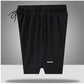 Pantalones deportivos de seda de hielo para correr, gimnasio, entrenamiento, ropa deportiva, pantalones cortos para hombre