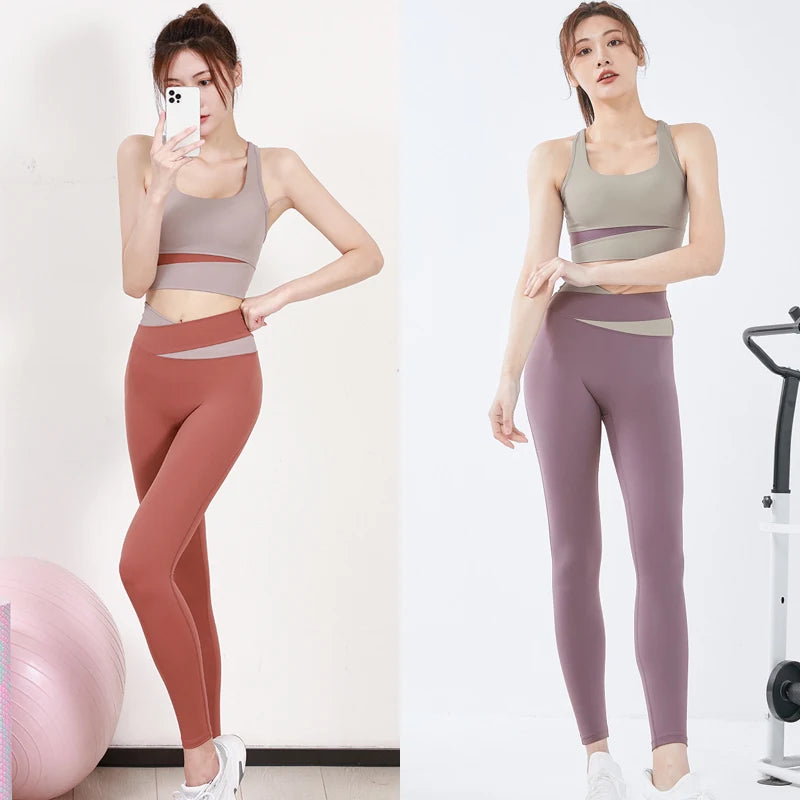 Women's High-Waist Yoga Tracksuit Set