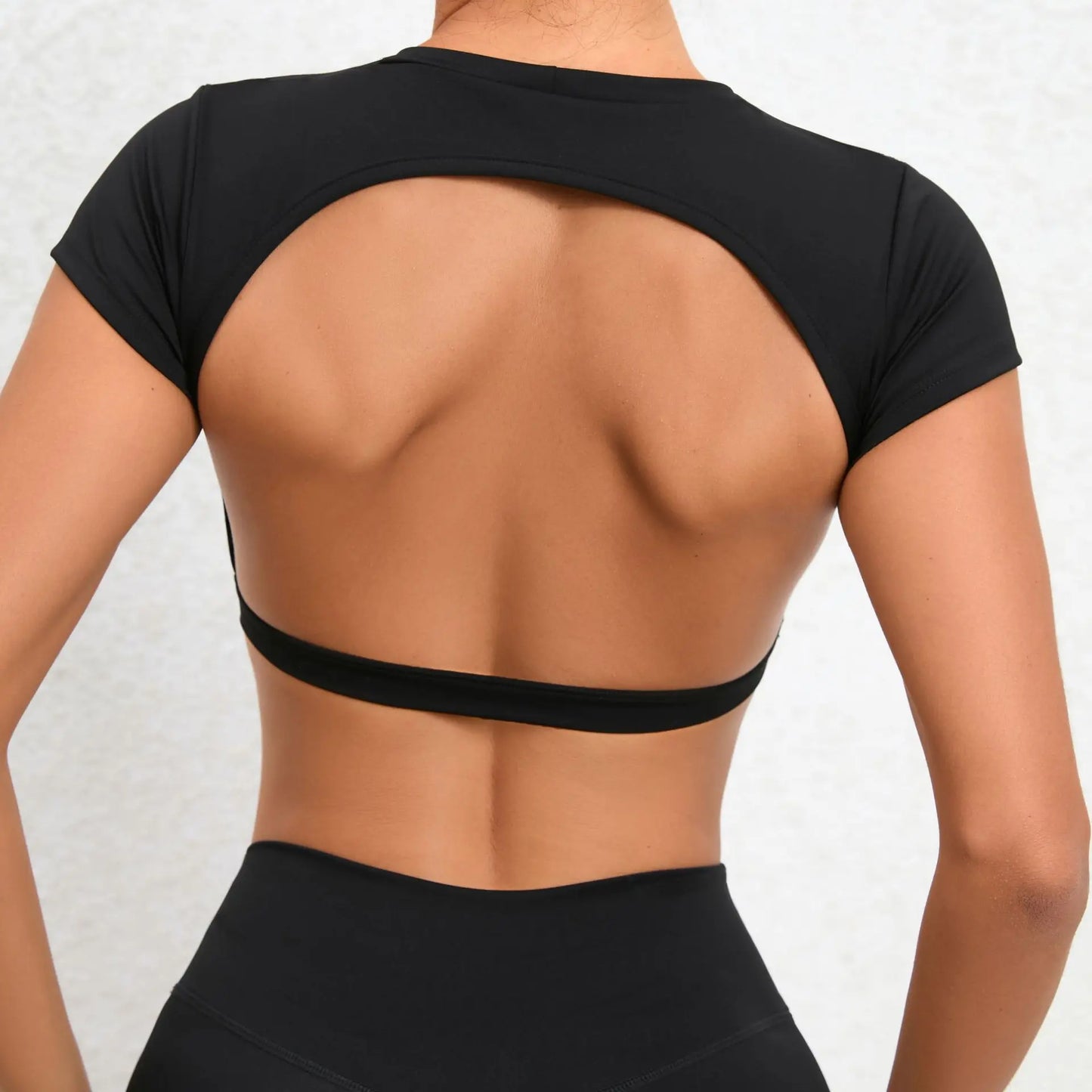 Women's Breathable Backless Sports Crop Top